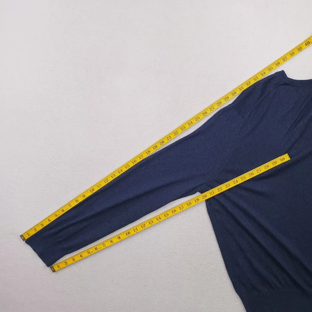 Banana Republic Sweater Mens Extra Large Blue Cashmere Silk Pullover Jumper